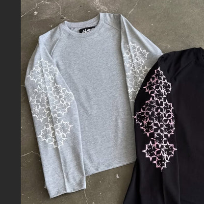 Printed Long Sleeve Streetwear Top