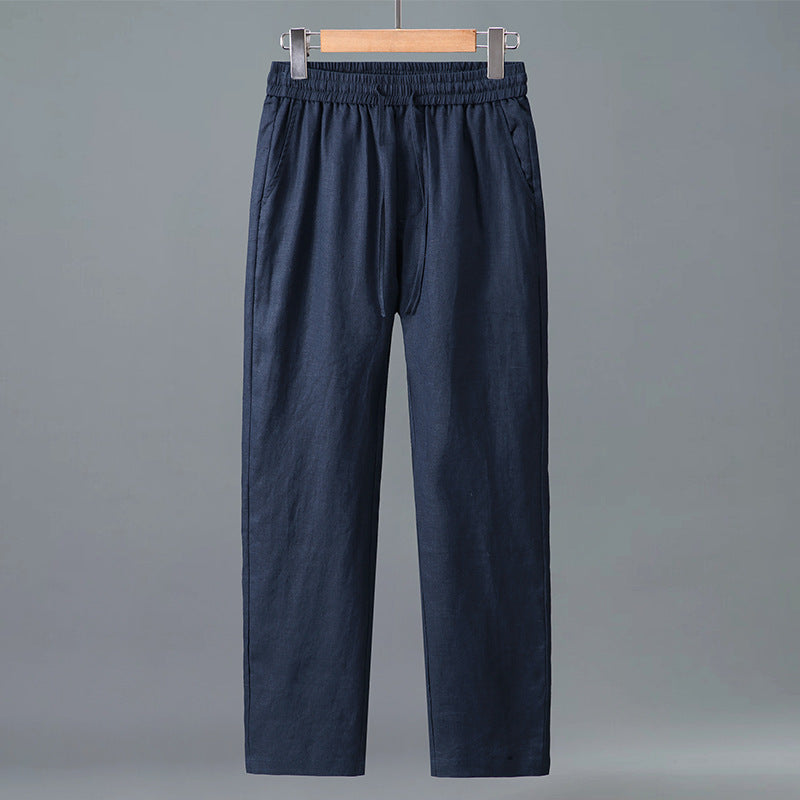 Mens Linen Polo Shirt and Pants Set