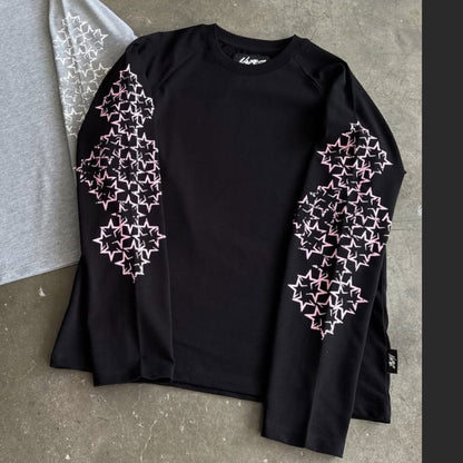 Printed Long Sleeve Streetwear Top