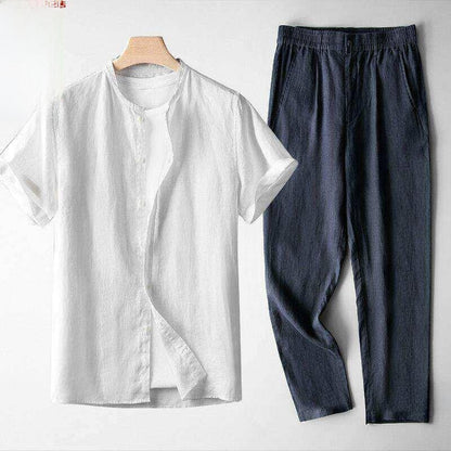 Summer Men's Casual Top and Long Pants