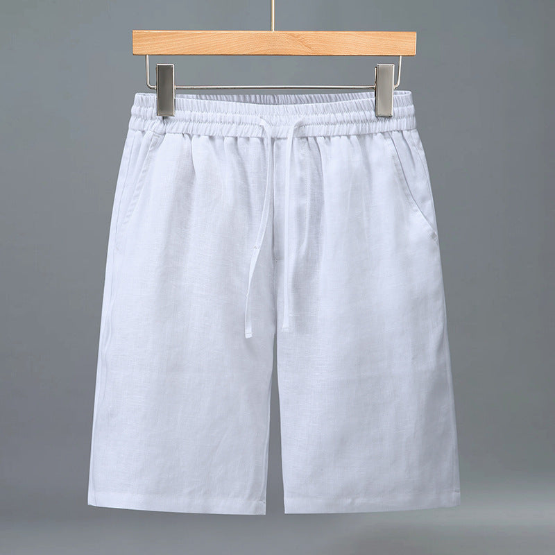 Mens Linen Polo Shirt and Pants Set