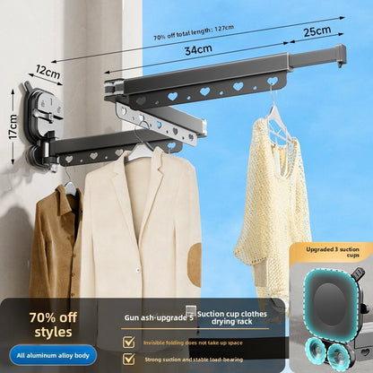 Retractable Suction Cup Drying Rack