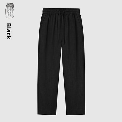 Men's Linen Cotton Straight Leg Pants