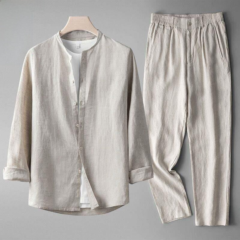 Summer Men's Casual Top and Long Pants