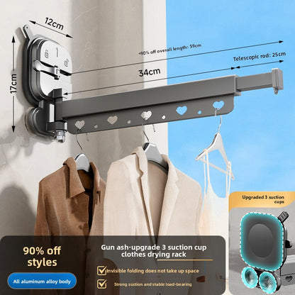 Retractable Suction Cup Drying Rack