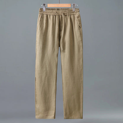 Mens Linen Polo Shirt and Pants Set