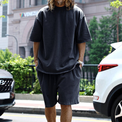 Men's Casual Short Sleeve T-Shirt and Shorts Set