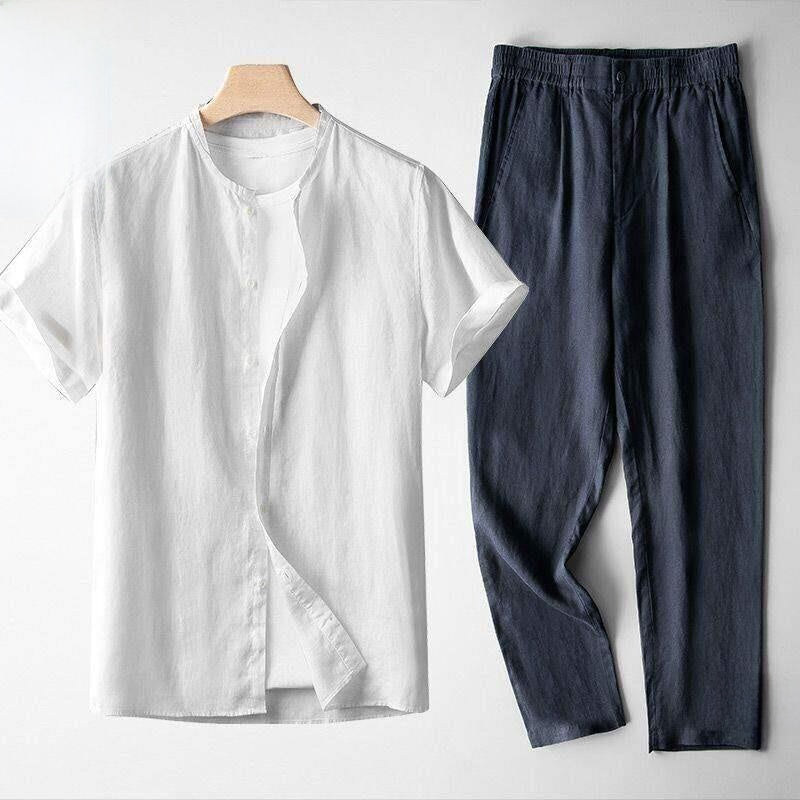 Summer Men's Casual Top and Long Pants