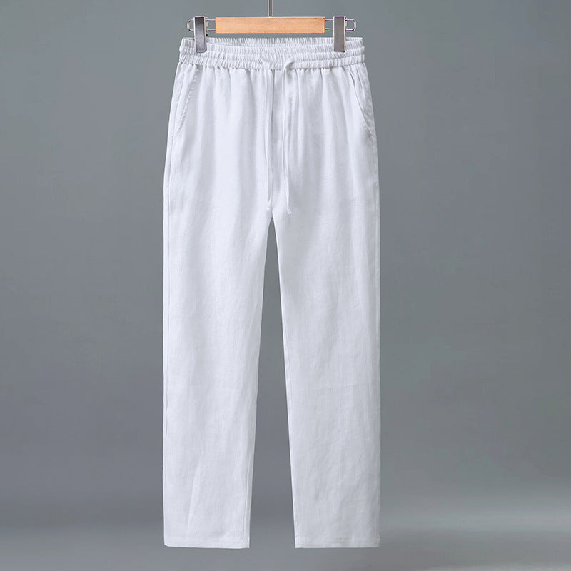 Mens Linen Polo Shirt and Pants Set