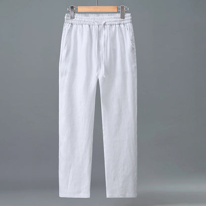 Mens Linen Polo Shirt and Pants Set
