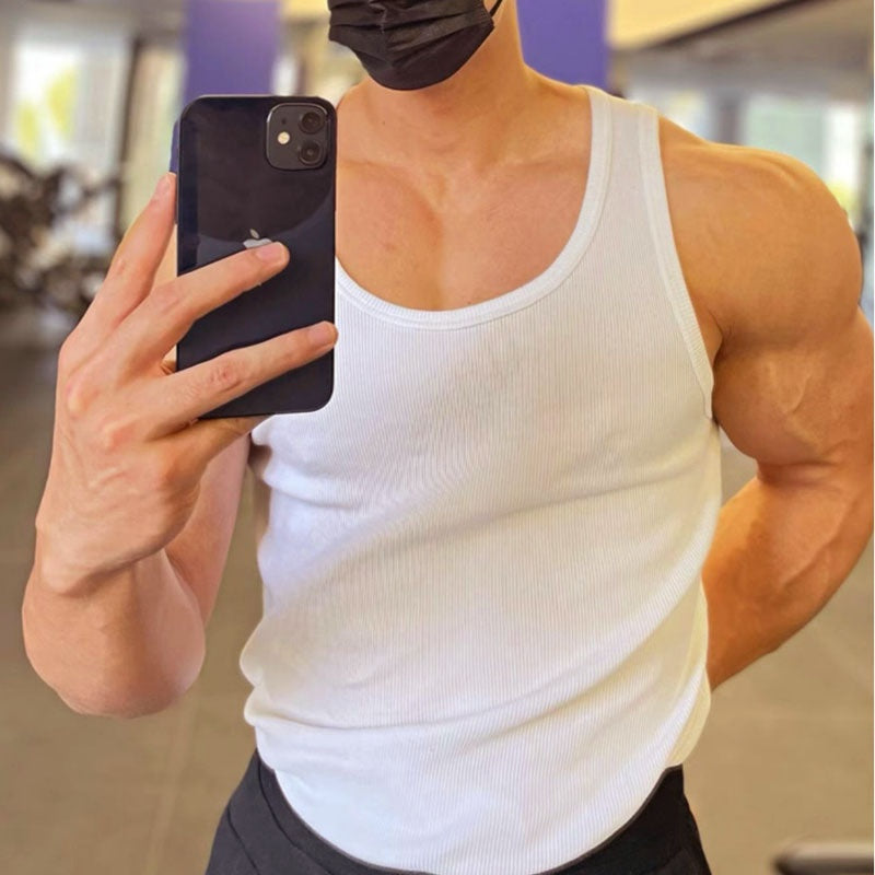 Cotton Stretch Fitness Vest for Men