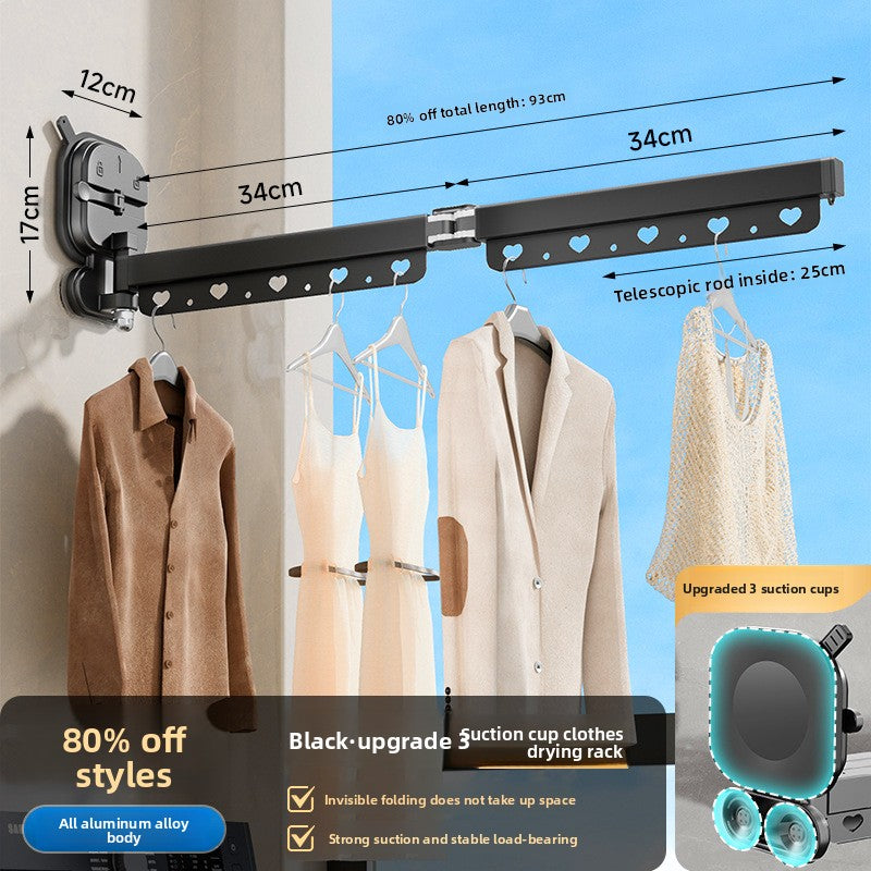 Retractable Suction Cup Drying Rack