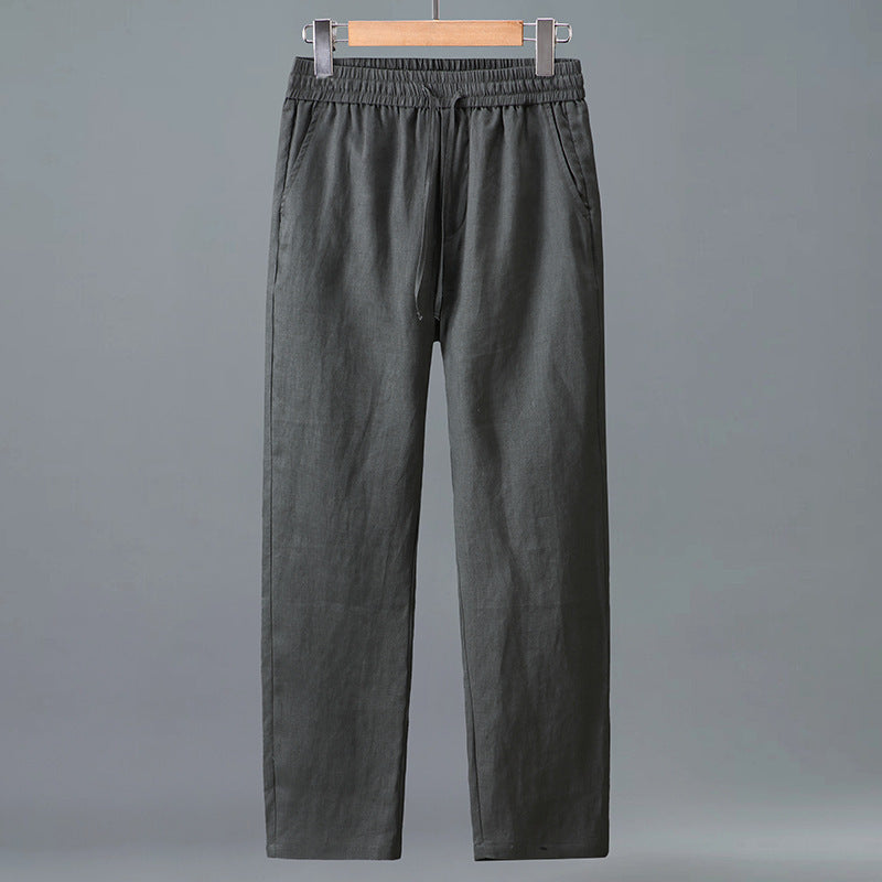 Mens Linen Polo Shirt and Pants Set