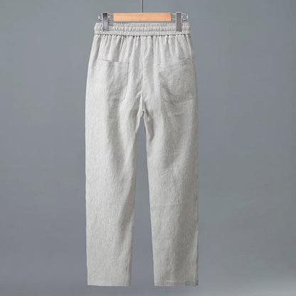 Mens Linen Polo Shirt and Pants Set