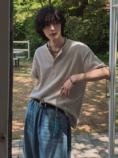 Prism - Short-Sleeved T-Shirt Men's Summer Loose Casual