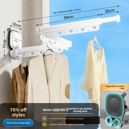Retractable Suction Cup Drying Rack
