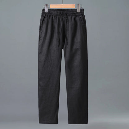 Mens Linen Polo Shirt and Pants Set