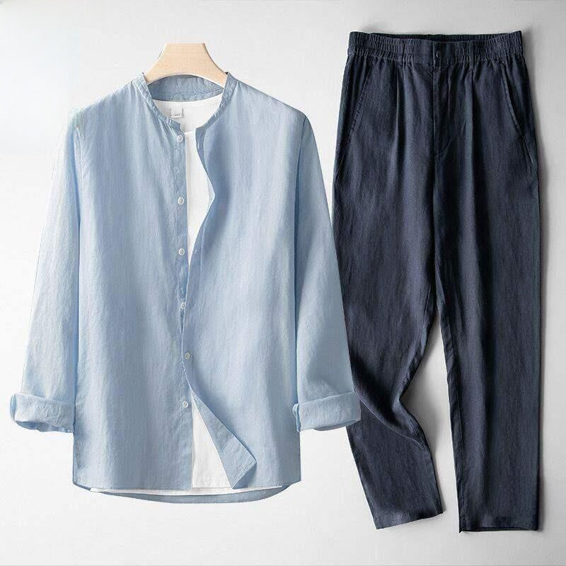 Summer Men's Casual Top and Long Pants