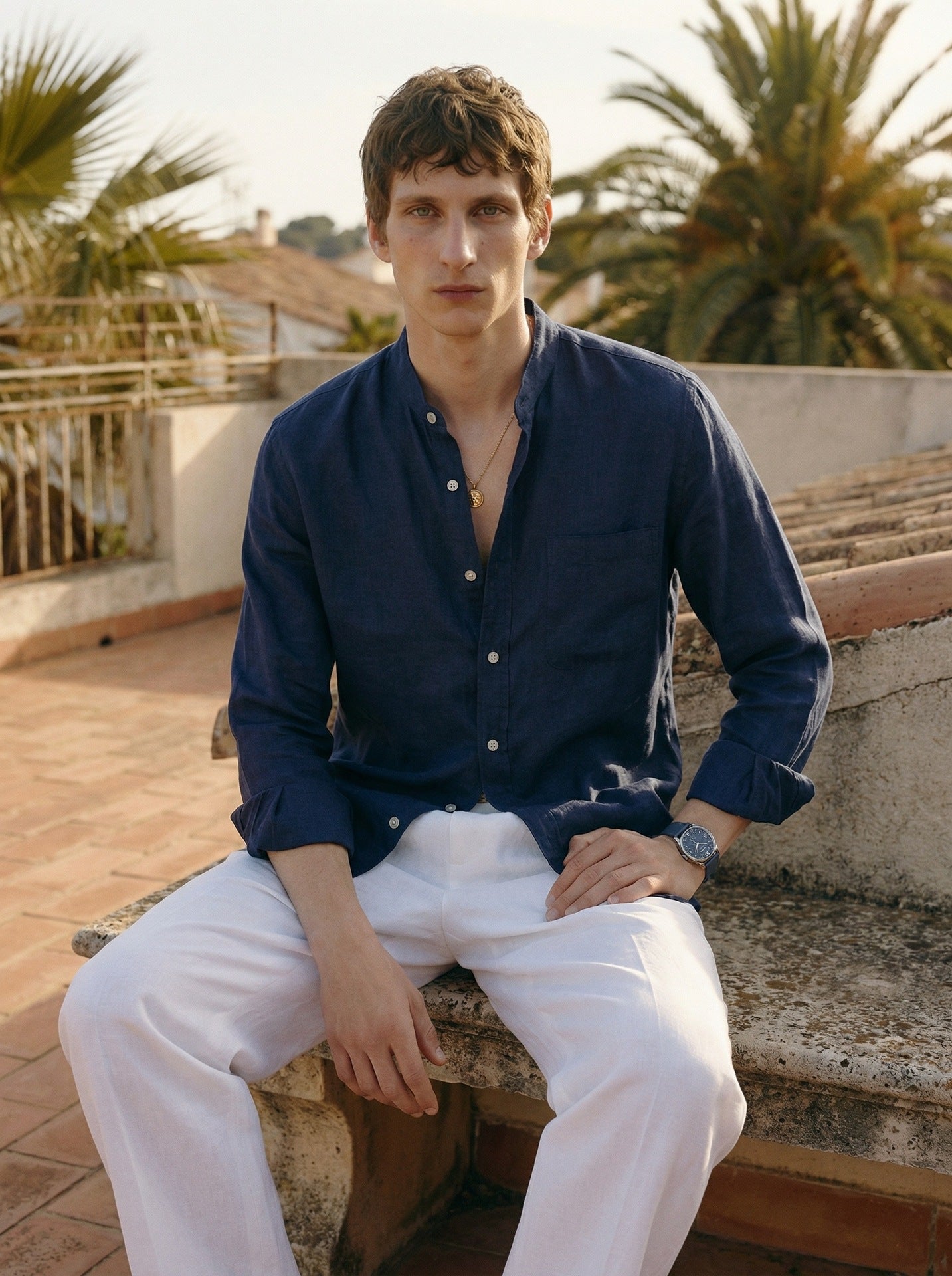 Linen old money style shirt