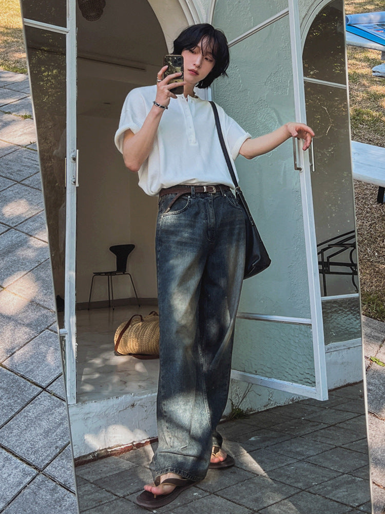 Prism - Short-Sleeved T-Shirt Men's Summer Loose Casual