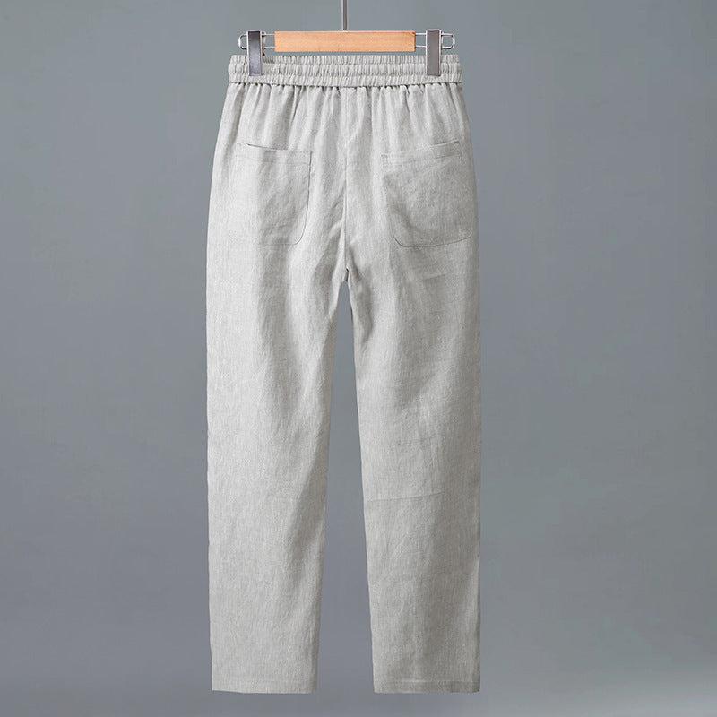Mens Linen Polo Shirt and Pants Set